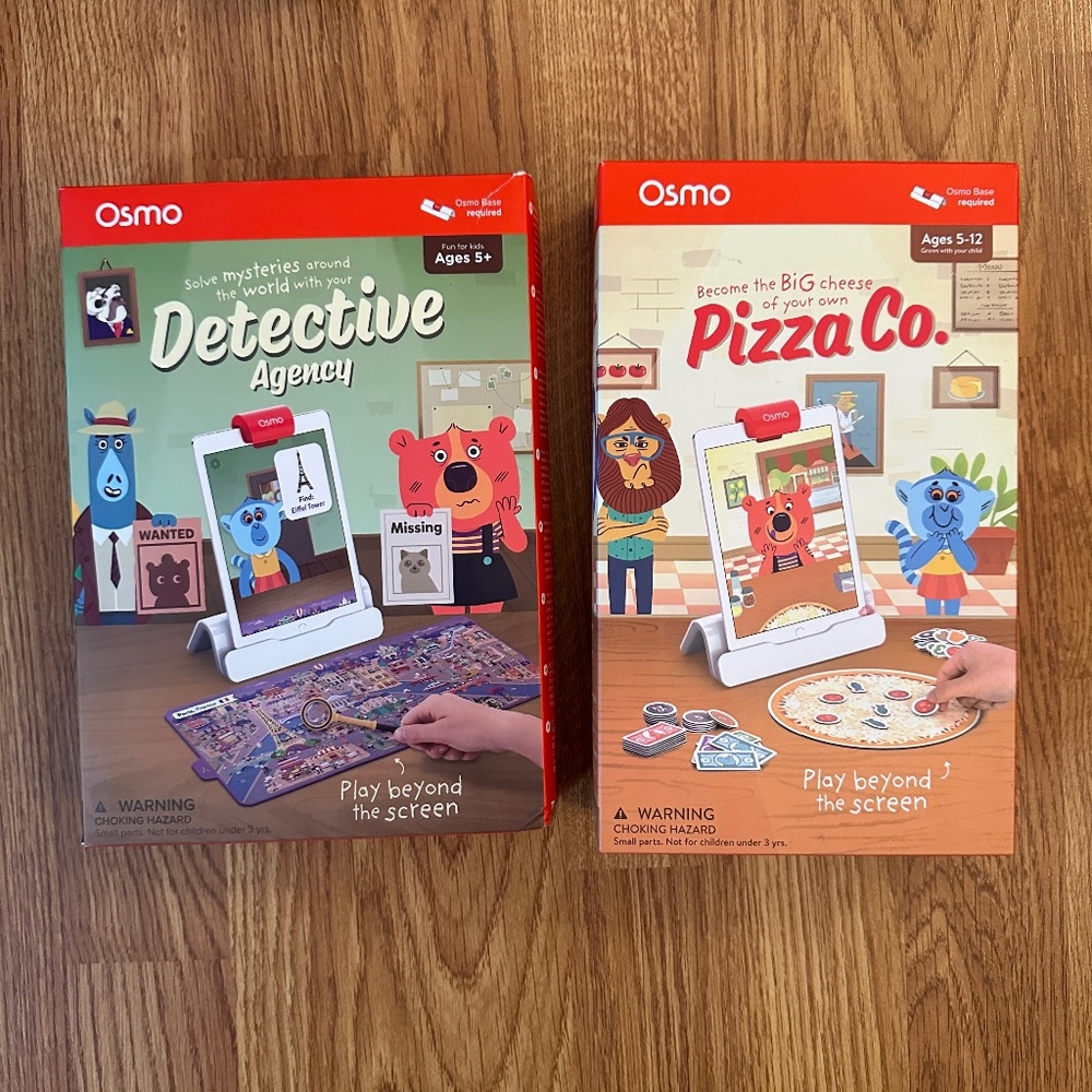 Lot of 2 Osmo games - Pizza Co. and Detective Agency